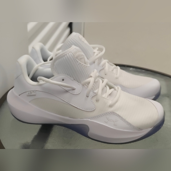 Under Armour Lockdown 7 Low "White Metalic Silver Size 10 - Picture 4 of 9